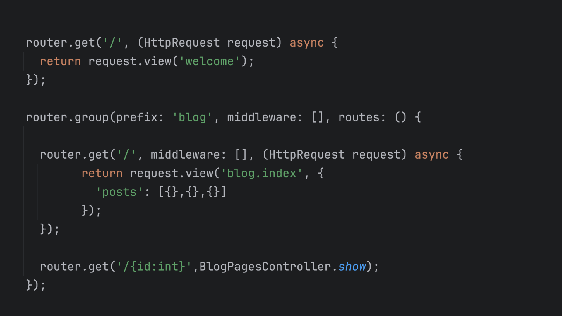 Archery router configuration example screen